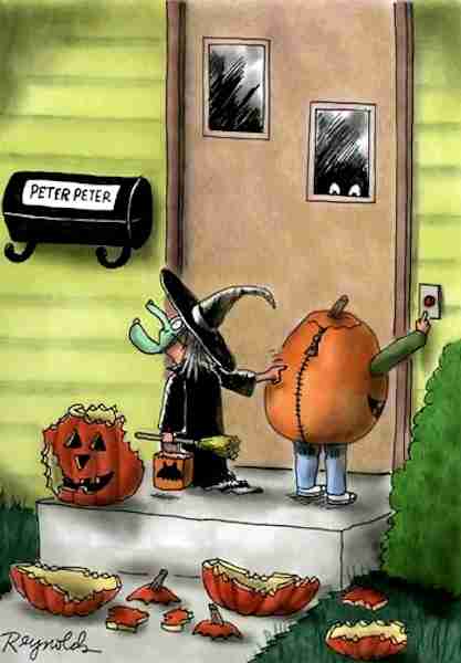 If you're dressed as a pumpkin this Halloween, don't go to Peter Peter's house.